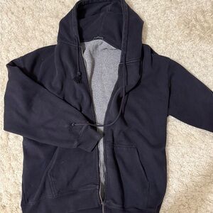 Brandy Melville navy blue zip up Hoodie Sweater